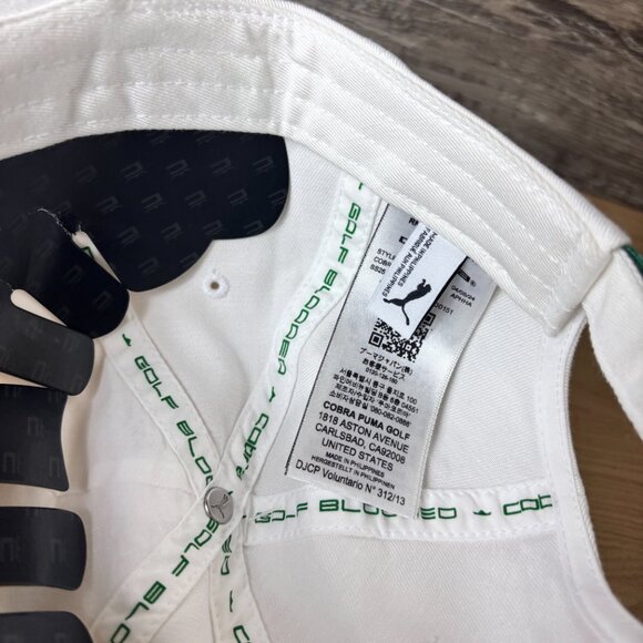 Cobra Golf Hat Cap Strap Back White Green Vintage Dad Cap Adjustable NWT - Picture 11 of 13